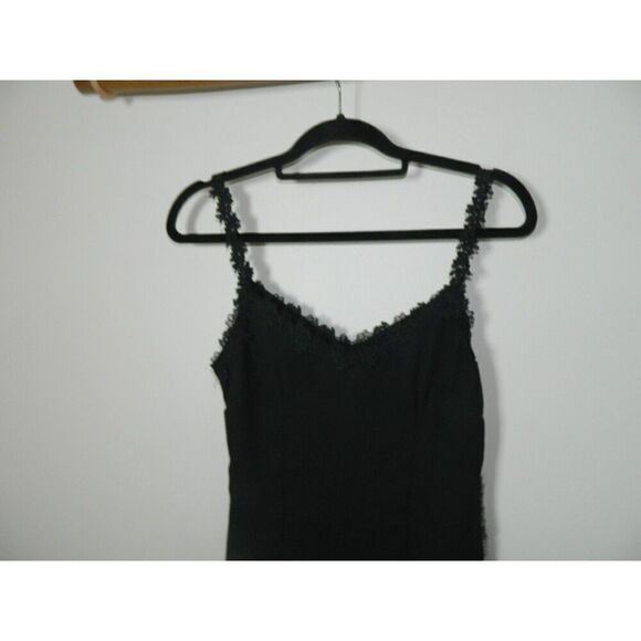 Superdown‎  Dress Size Small Black Lace Eyelet Trim Bleu Side Split - Picture 6 of 11